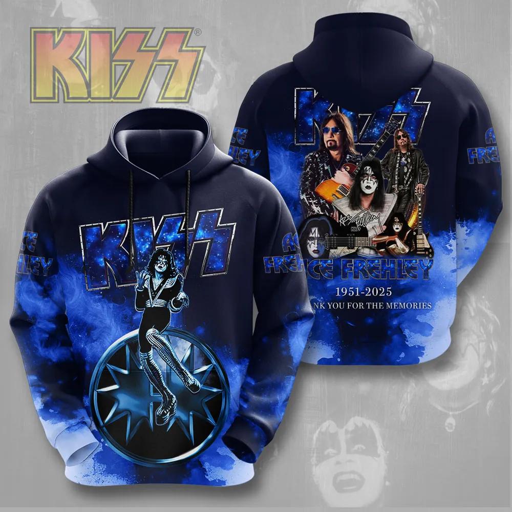 Rock KISS Kapuzenpullover Sweatshirt Männlich 3D-Druck Herren Damen Hip Hop Trend Trainingsanzug Pullover Jacke Übergroß Y2k Herren-Hoodies