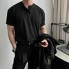 Retro Heavy Short-sleeved T-shirt Men's Polo Shirt Mature and Stable Tight Cuffs Fitness Exercise