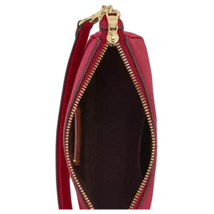 Coach Nolita 19 Snake Logo Decorated Zipper Closure Handbag Pebble Leather Shoulder Bag Small Women Handbags Gold Ruby CZ530-IMRBY