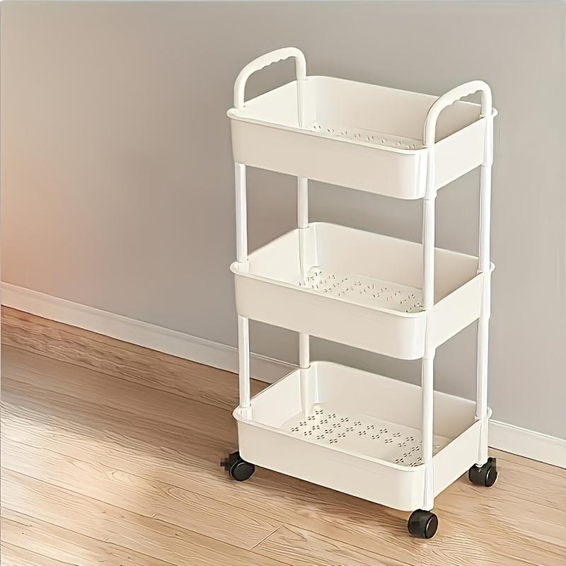 

Three layer rotating rolling storage vehicle 1pcs белый