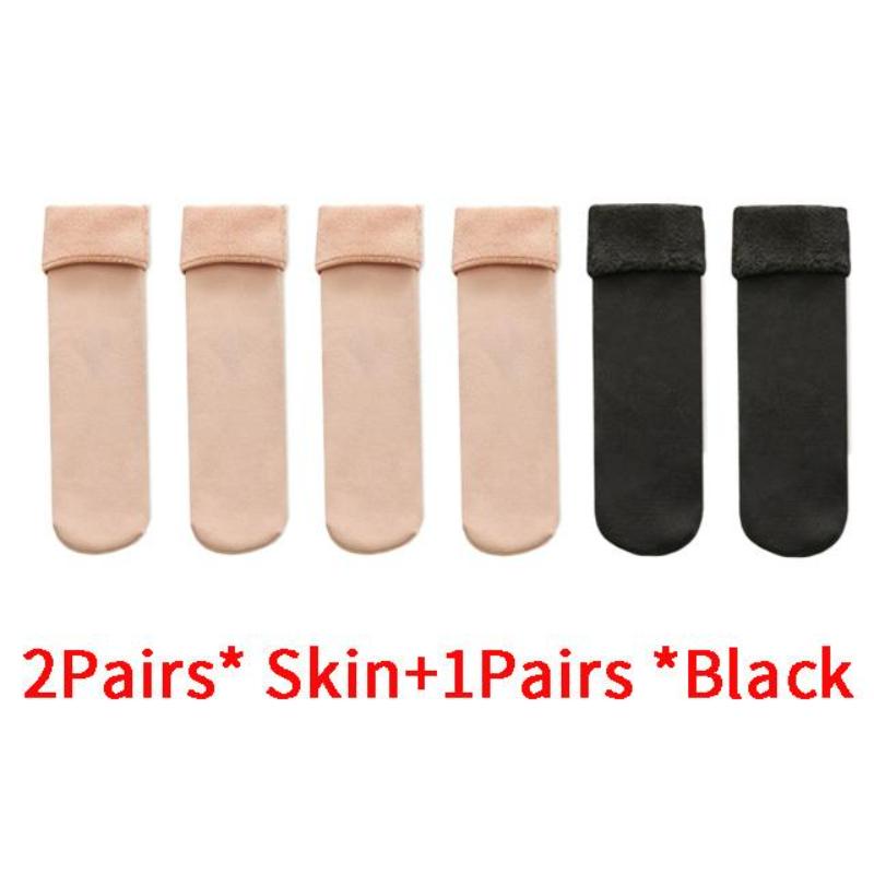 1 oder 3 Paar Unisex Winter Warme Dicke Thermosocken Wolle Kaschmir Schnee Nahtlose Socke Samt Weiche Stiefel Boden Schlafsocken
