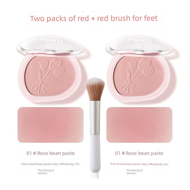 Novo Single-Color Blush 2025 New Popular Low-Saturation Color Palette Korean Style Sun-Kissed Glow for Women Brightening and Contouring Palette