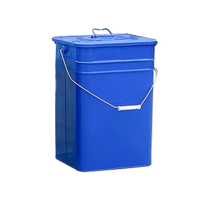 Zhuang Taitai Outdoor Metal Square Trash Can with Lid and Handle