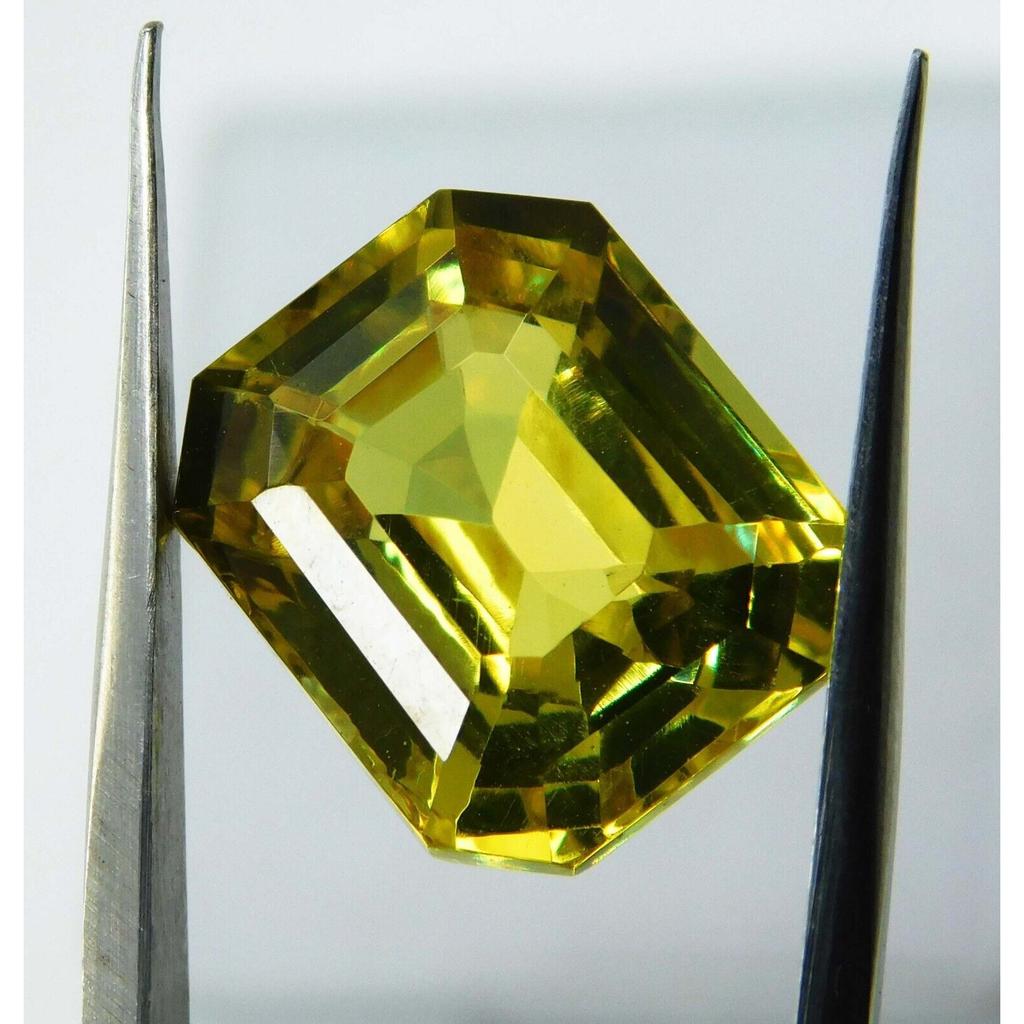10.10 Ct Natural SAPPHIRE Yellow Emerald Shape Loose Gemstone CERTIFIED