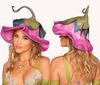 Cappello da Strega Fiore di Campanella per Donna Cappello in Feltro con Visiera Costume di Carnevale Decorazione per Festa Rave Accessorio per la Testa da Palco