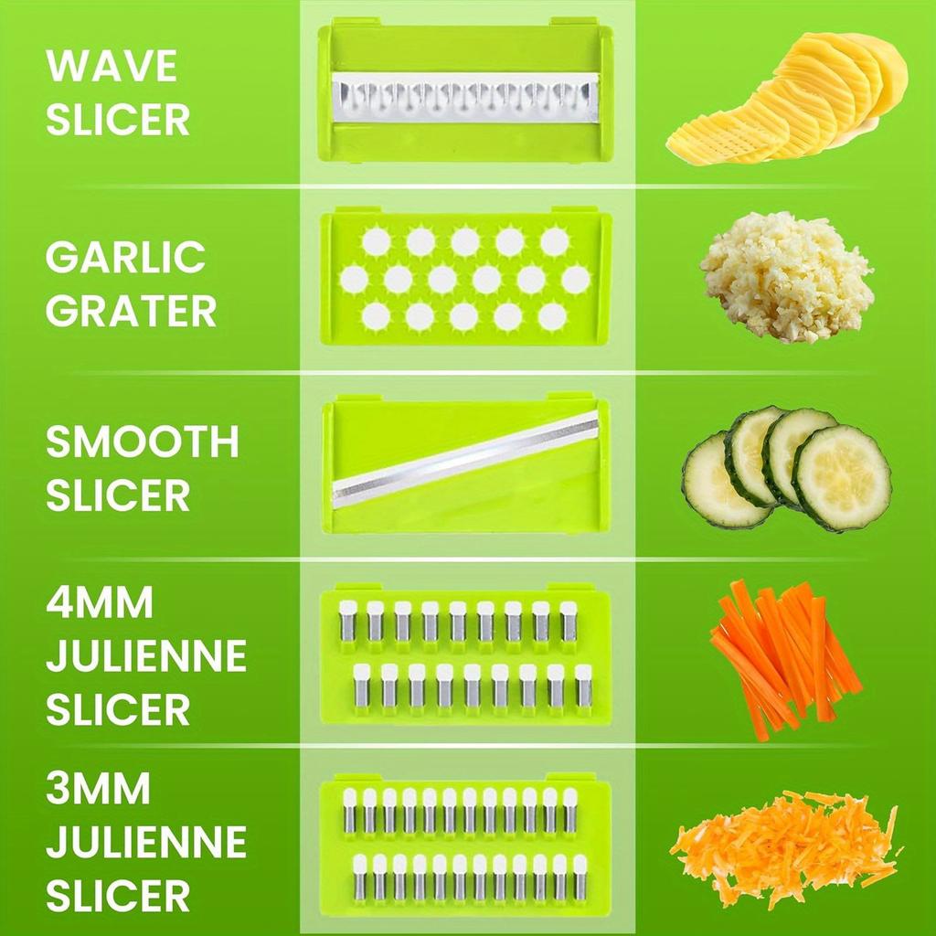Vegetable Chopper, 15 in 1 Multifunctional, Fruit and Veggie Chopper, Vegetable Potato Slicer Dicer Cutter, Garlic Chopper
