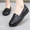 Summer New Middle-aged and Elderly Leather Shoes Comfortable and Non Slip Sandals Women's Hollow Out Breathable
