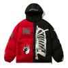 Mens Oversized Hooded Cotton Puffer Jacket Streetwear Winter Coat With Print Design