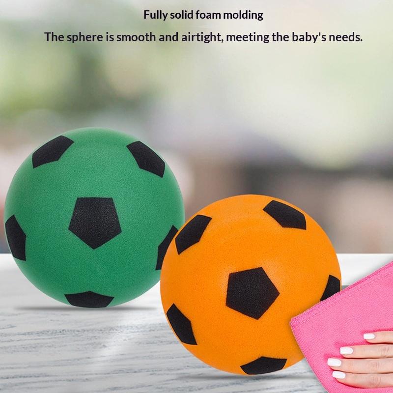 1Pc 3 Colors High-Elastic Indoor Silent Football Pu Foam Practice Ball Comes With A Net Bag For Home Use And Skill Development