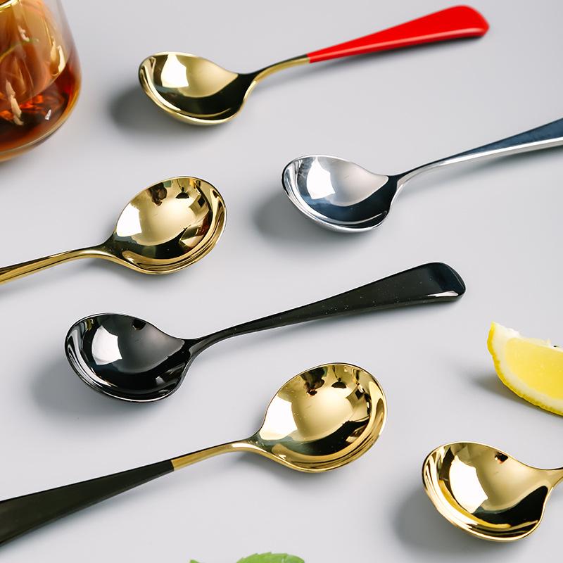 304 stainless steel spoon Douyin Internet celebrity spoon meal spoon creative spoon dessert eating Nordic