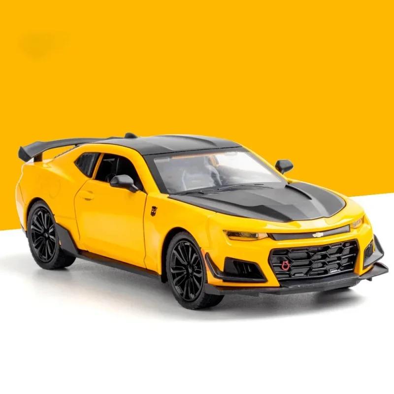 Scale 1:24 Camaro Camry Miniature Toy Car Model Alloy Diecast Doors Opend Pull Back Sports Cars Toys Office Table Ornament