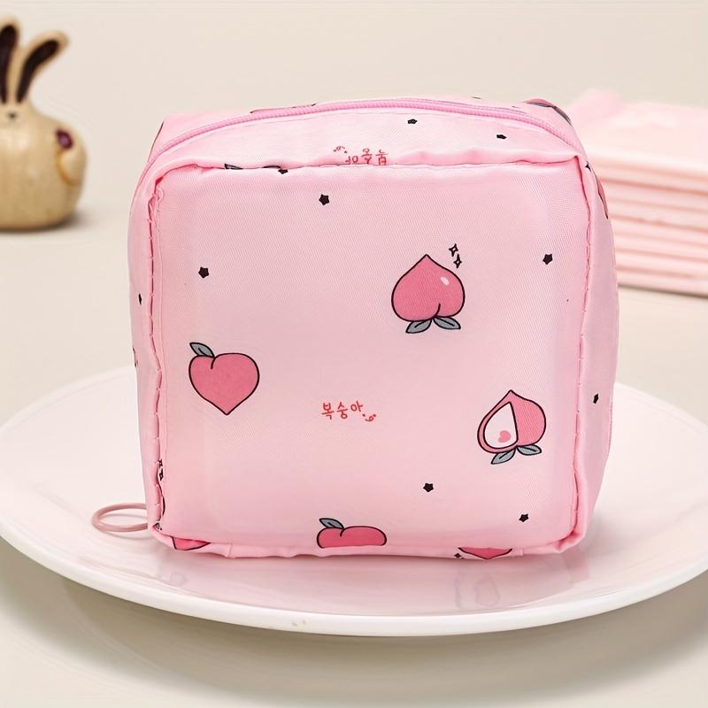 Damenbinden-Tampon-Aufbewahrungstasche, tragbare, wasserdichte Organizer-Tasche, Cartoon-Muster, Damenbinden-Tasche