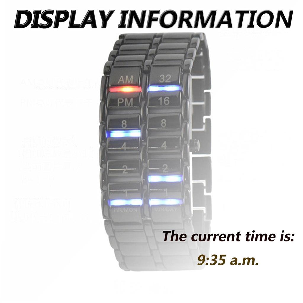 Binary Waterproof Digital Watch for Men - Titanium Alloy Material, Ideal for Sports Time Browsing