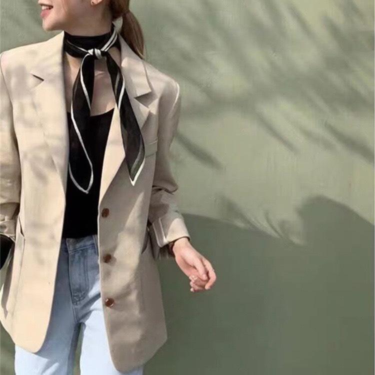 Solid Color Square Scarf Women's Scarf Versatile Decorative Scarf Thin Hair Scarf