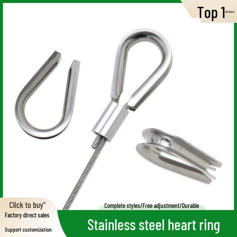 304 Stainless Steel Thimble Eyelet Loop Tube Wire Rope Rigging Triangle Protection Ring Model for 3mm wire