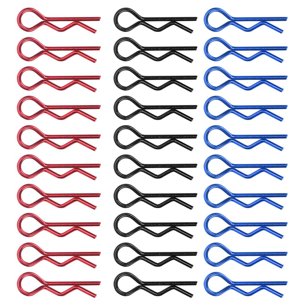 10Pcs 7MM RC Car Shell Clip R?Shape Metal Body Clips Pins for 1/ 1/6 1/8 1/10 RC Car