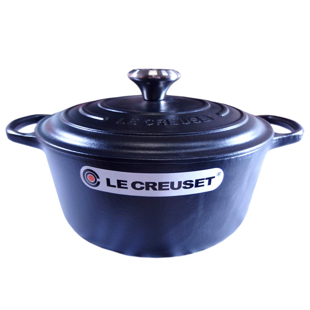 

Le Creuset pot Cocotte Ronde Black 00 Creuset/Le Two-handed 21177-24cm (Silver knob) [Item] чорний