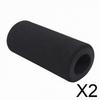 2 Black Padded Rubber Covers, Padding for Fitness Equipment