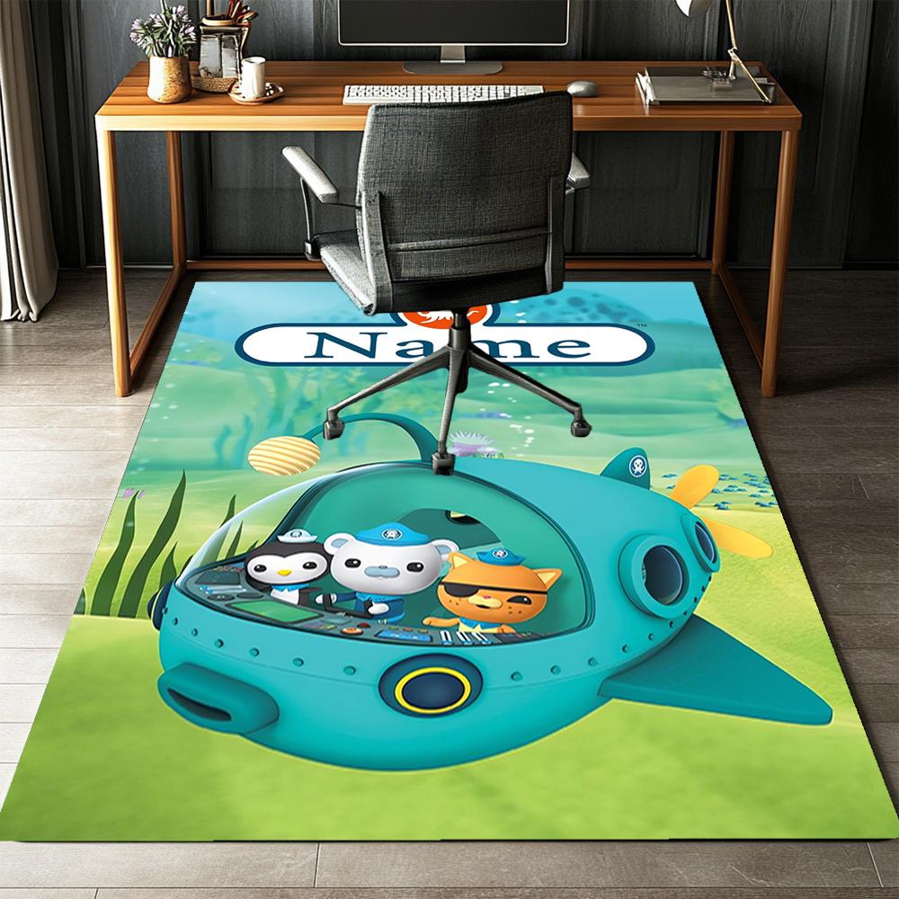 Custom Name The Octonauts Printed Carpet,Rug for Office Chair Living Room Bedroom Kitchen Room Decor Gifts.