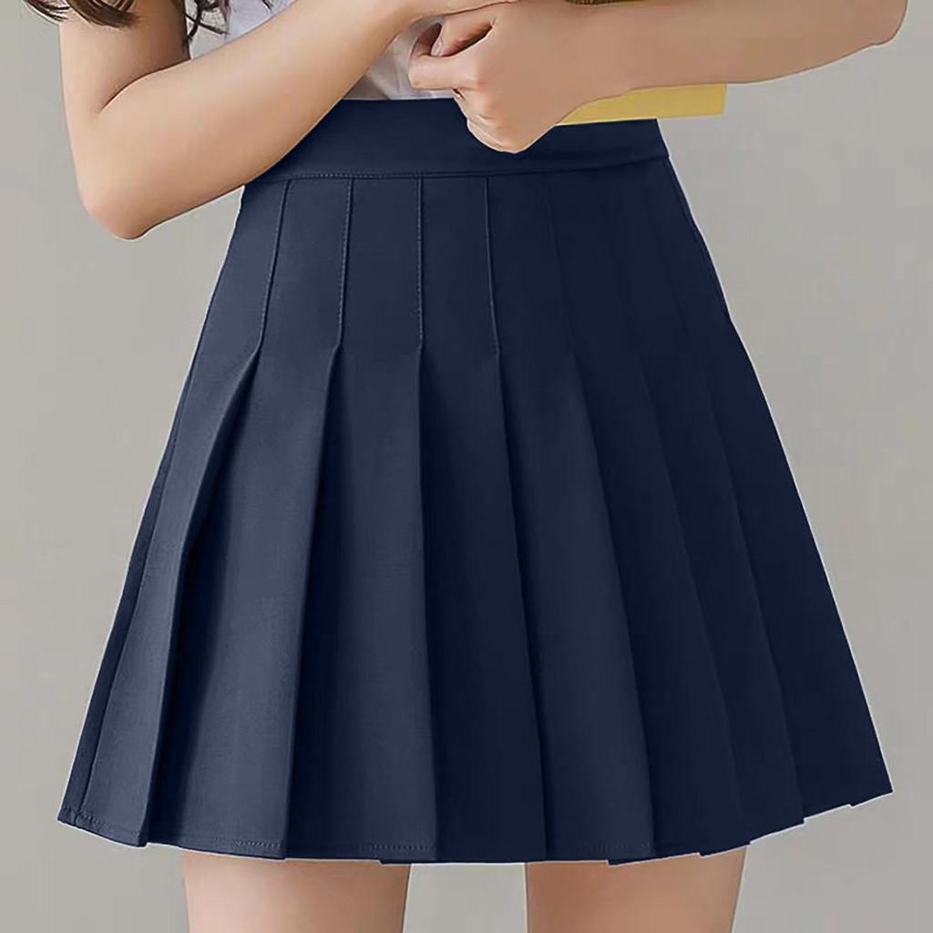 Women's Fashion High Waist Pleated Skirt Slim Waist Casual Tennis Skirt