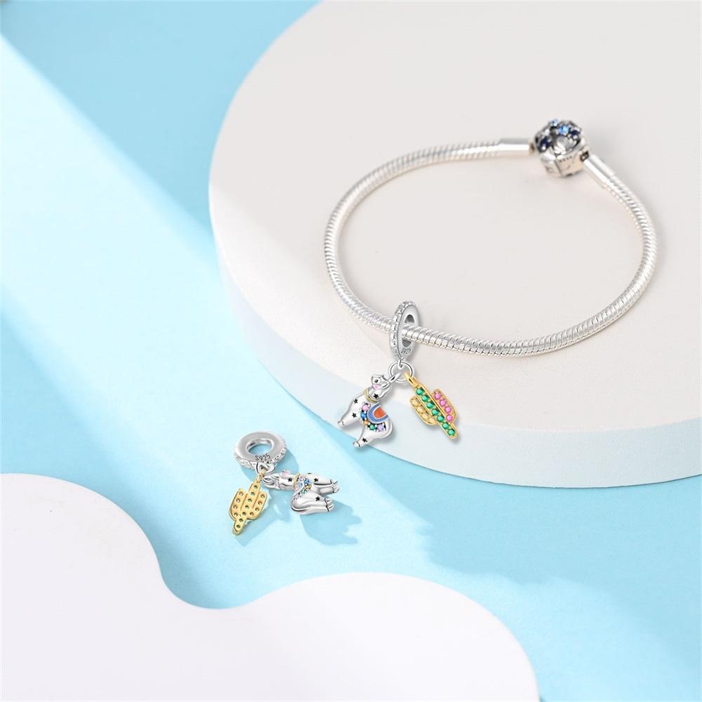 Charms Original Copper Alpaca Pendant Animal Beads Fit Bracelet Diy Fine Gift Women Delicate Jewelry Accessory