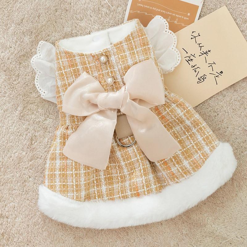 Pet clothes fashion small fragrant coat autumn and winter warm puppy dog teddy velvet two-legged kitten clothing