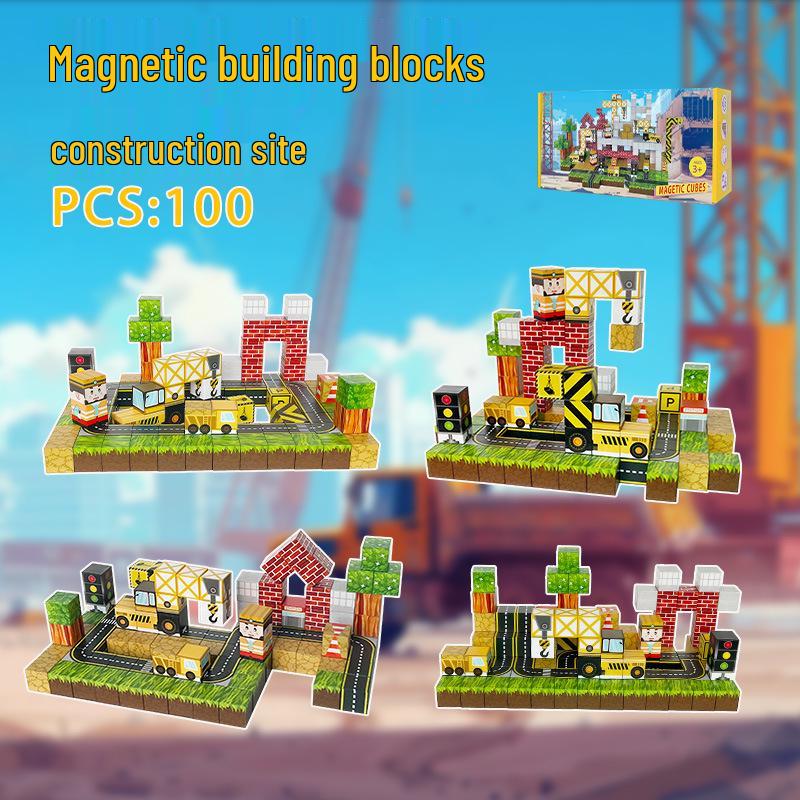 

Набор магнитных строительных блоков: Чувство числа, Инженерная машина, Обучающие кубики 2.3 x 2.3 CM