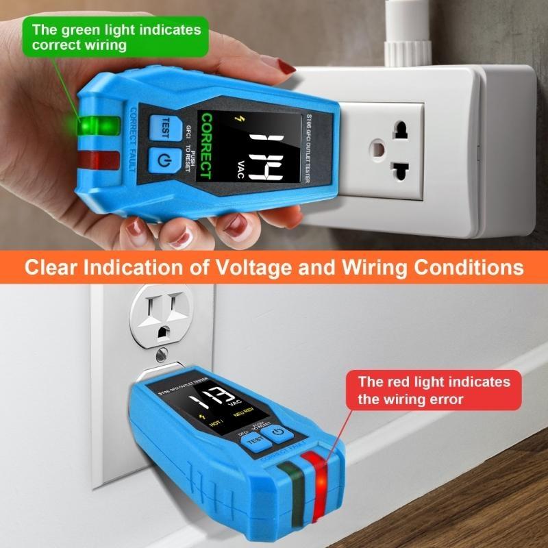Commercial Receptacle Diagnostic Tool GFCI Verification Device for Home