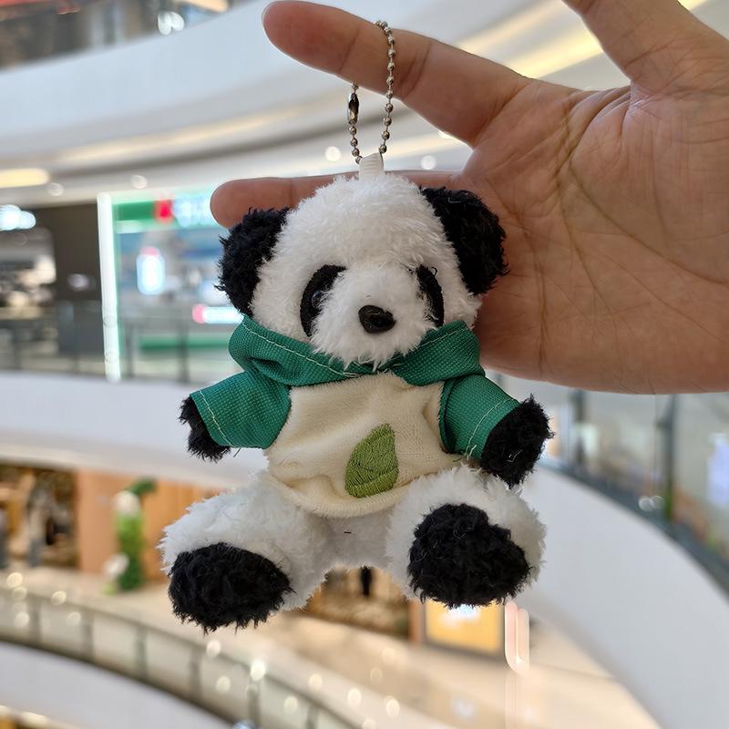 

Плюшевый брелок-подвеска в виде панды - Милое украшение для когтевого автомата, кукла в толстовке 13 cm