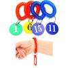 30pcs Wristlet Keychain Spring Spiral Wrist Coil Key Chain Badge Holders Wristband Key Ring Colorful Spiral Coil Hair Tie Sauna Accessaries Wrist Coil