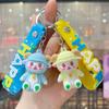 Cute Cartoon Sheep Keychains Soft Pvc Material Colorful Wrist Strap Backpack Pendant Birthday Gifts For Kids And Friends