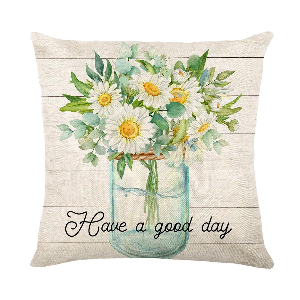 

Подушка Чехол Серия Растения и Цветы Грузовик Буквы Зеленая Растительная Гирлянда Льняной Чехол для Подушки Чехол для Подушки Дивана 45*45cm JYM293-4