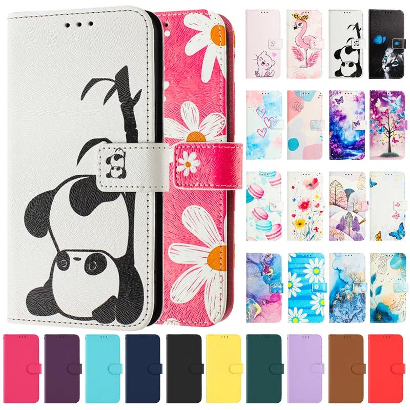 Luxury Flip Leather Case For Samsung Galaxy S24 Ultra Flip Cover On For SAM S24+ Plus FE S24FE 5G Wallet Bags Flower Cases Shell