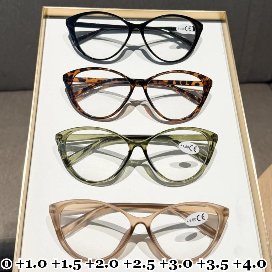 Neutral Fashion Cat-Eye Frame Anti-Blue Light Reading Glasses Fashionable Reading Glasses Fashionable High-Definition Glasses