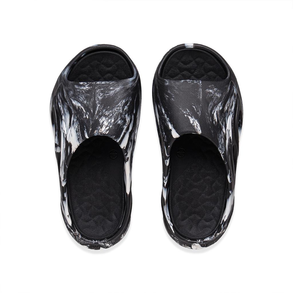 Li Ning Youth  Kids Sports Lifestyle Series Versatile Lightweight Shock Absorbing Home Slippers Kids Slippers Black White YKOV002-1