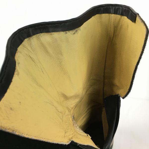 Bottes d'équitation moto vintage Plicana Noir Taille 24.0-24.5cm(UTILISÉ)