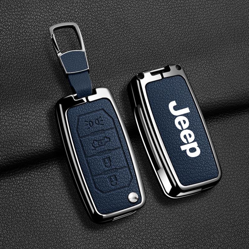 Compatible Jeep Key Case for Compass, Renegade, Cherokee, Grand Commander, Grand Cherokee