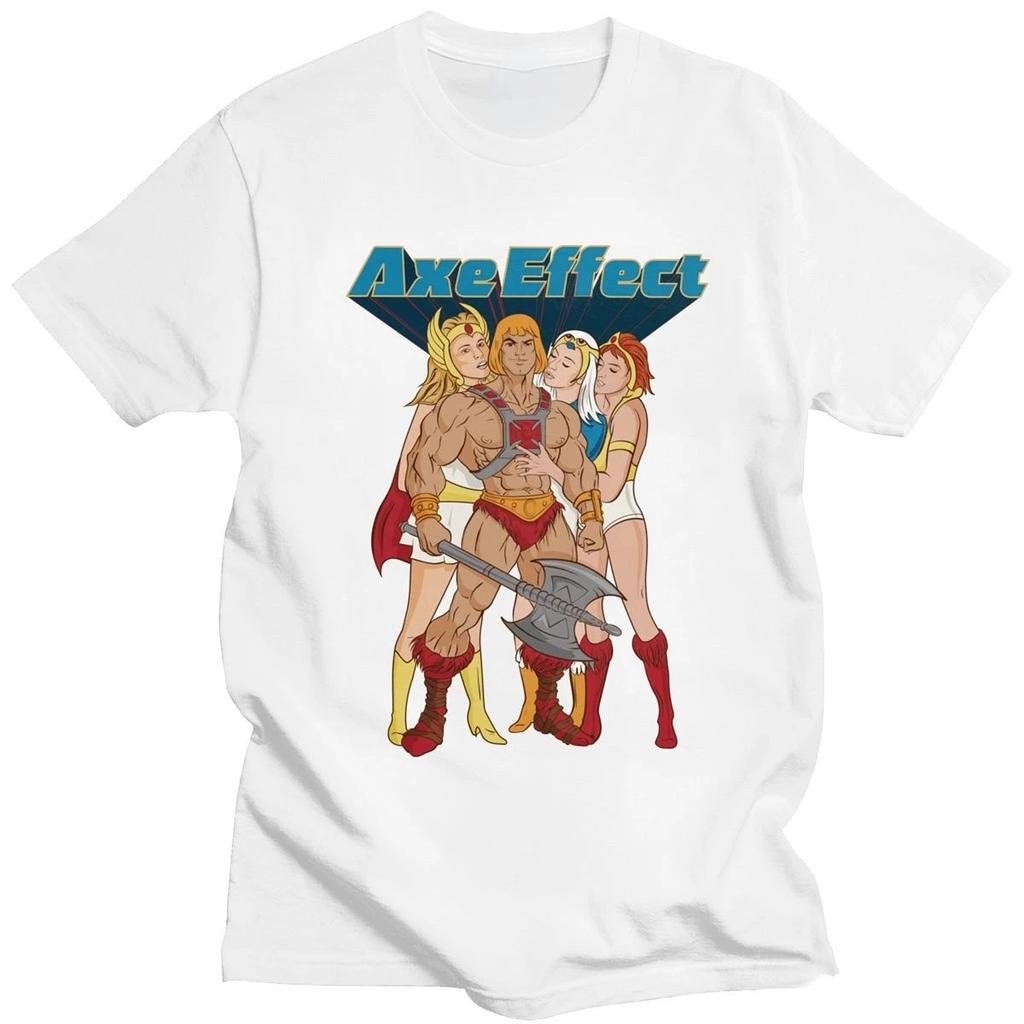 Personality Tshirt Unisex He-Unisex And The Masters Of The Universe T Shirt Short Sleeved T-shirt Casual The Axe Effect Tee Top