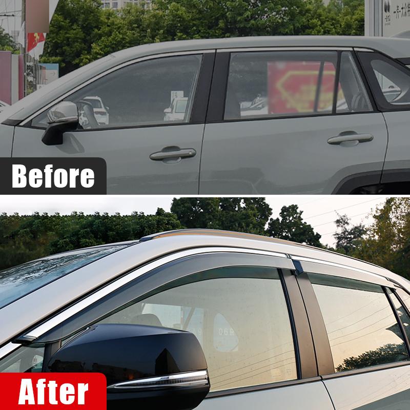For Toyota RAV4 XA50      2024 2025 Car Window Deflectors Wind Deflector Sun Guard Rain Vent Cover Trims
