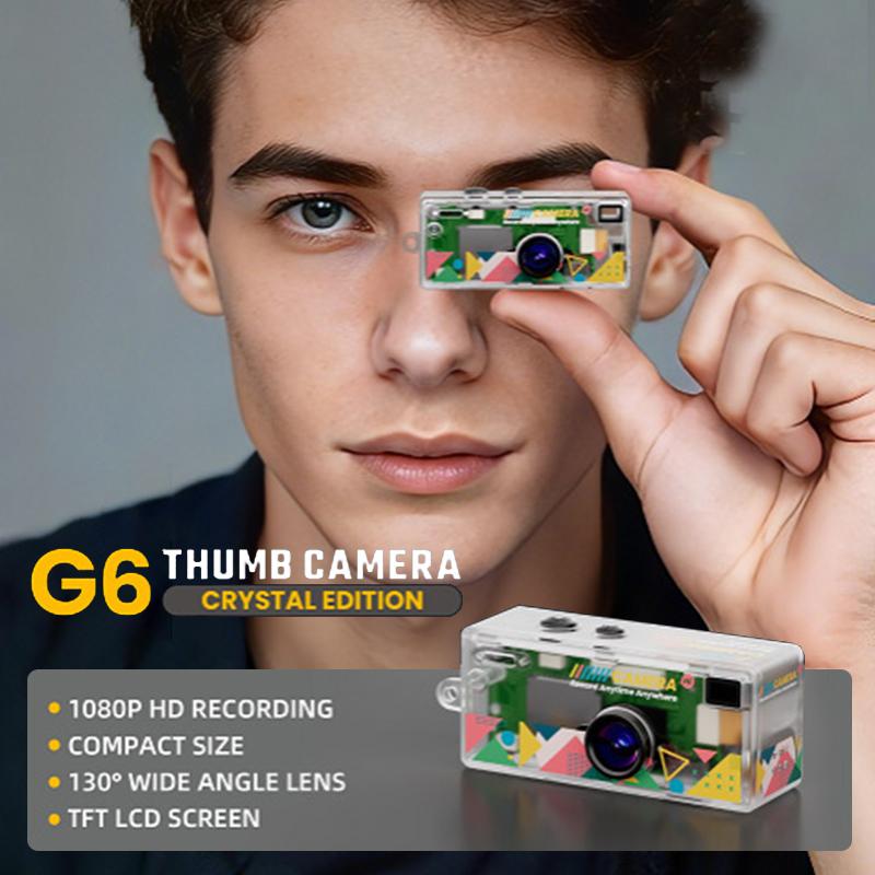 Baş Parmak Anahtarlık Kamera 0,96 İnç Mini Aksiyon Kamerası Retro Hafıza Kartı Desteği 1080P Çok Küçük Kamera Video Kaydedici