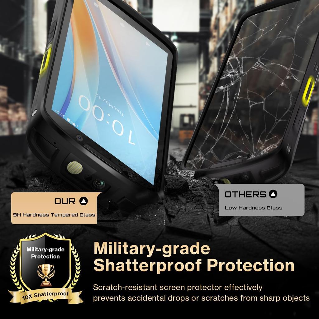 TC53 Screen Protector for Zebra Symbol TC53 TC58 Barcode Scanner Handheld Mobile Computer, Case Friendly 9H Hardness Tempered Glass Film (3 Pack)