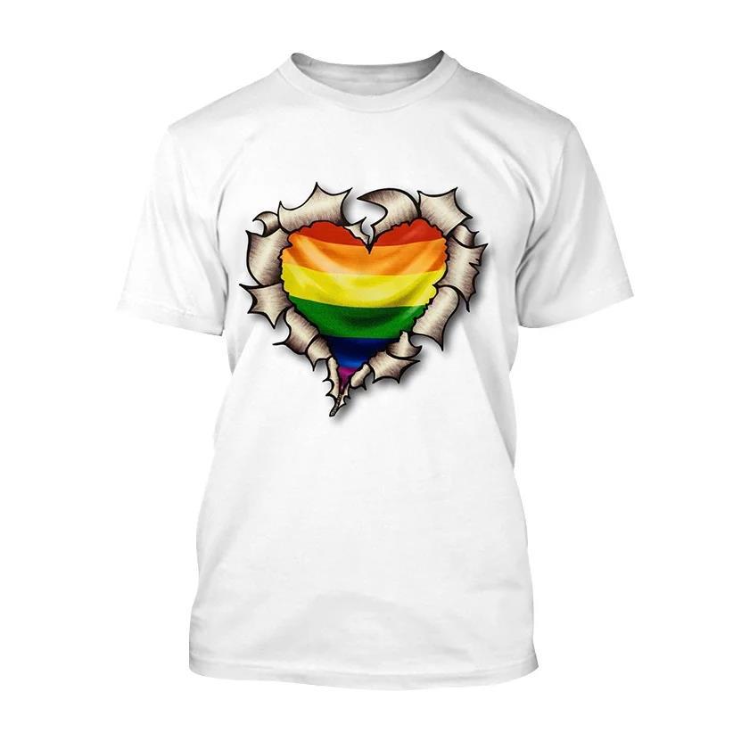 New Summer Love Is Love Pattern 3D Print T-Shirts Men Women Cute Short Sleeve T Shirt Oversized Harajuku Tees Tops Kids Clothing