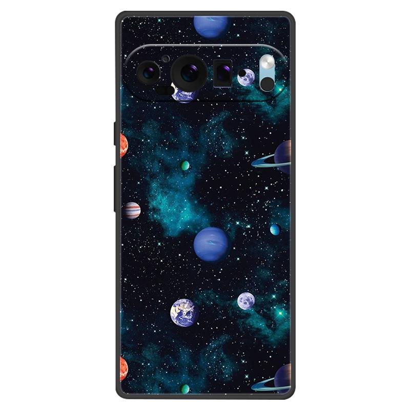 For Google Pixel 9 Pro XL Case Silicone Luxury Space Soft Bumper for Pixel 9 9Pro 9ProXL 5G Phone Cover TPU Funda Fashion Bag