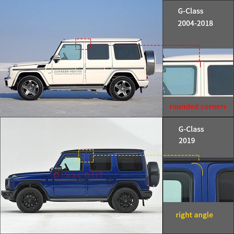 Car Window Visor Decoration, Bright Strip Wind Deflectors, Rain Guard, for Benz G-Class W463, W461, 2004-2025, Car Accessories