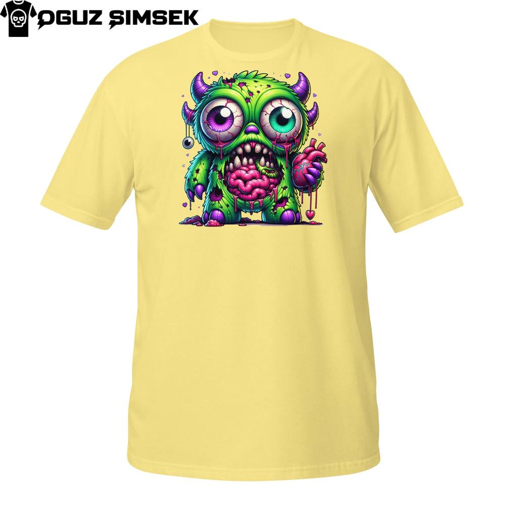 

Gory Plush Monster T-Shirt | Cute Creepy Brain-Eating Horror | Pastel Goth Tee 2XL