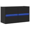 VidaXL Wall-mounted TV Cabinet with LED Lights Black 80x31x35 Cm, Wall-mounted TV Unit, Floating TV Unit, Wall-mounted TV Stand, 852286