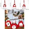 Adorable Christmas Candy Bag Featuring Santa Claus Snowman Gift Design With Drawstring Closure