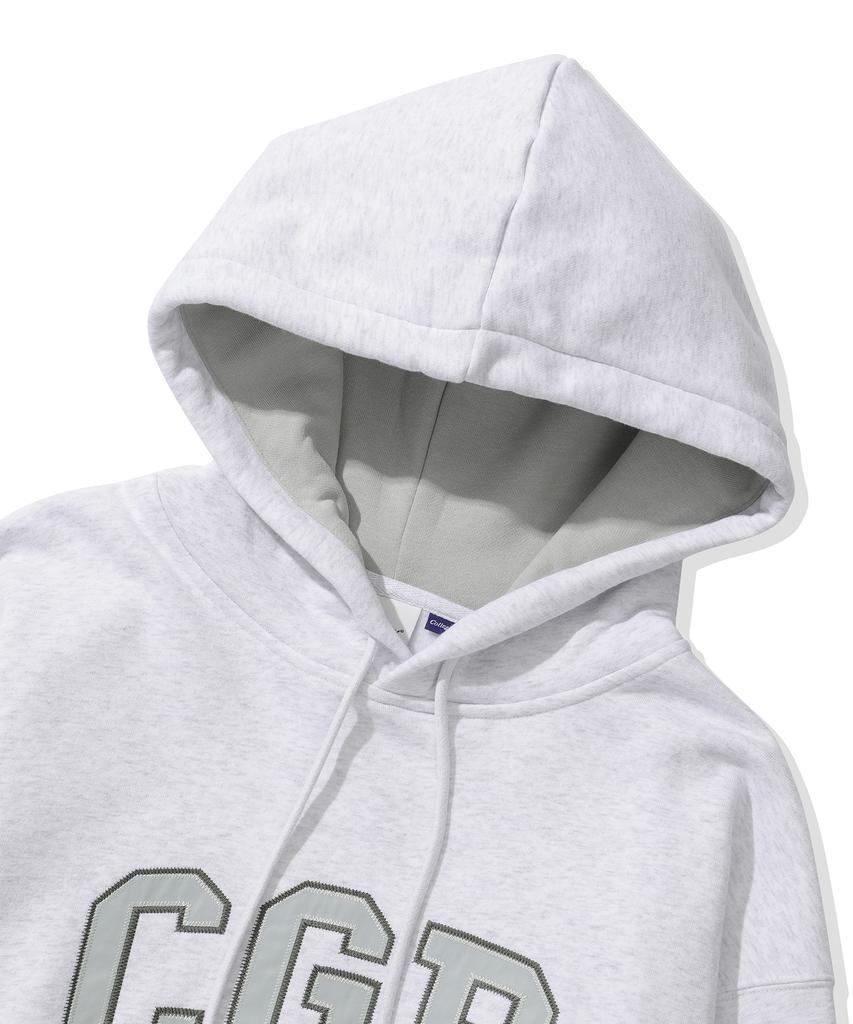 Fleece-Lined Cgp Arch Logo Hoodie_Melange Grey
