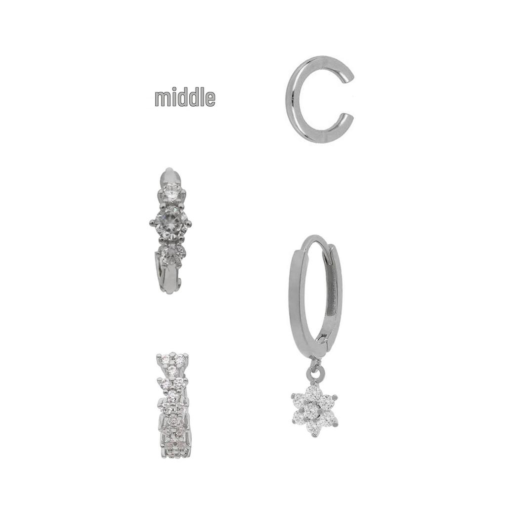 24K Gold Plated Zirconia Stud Earrings - Elegant Copper Design
