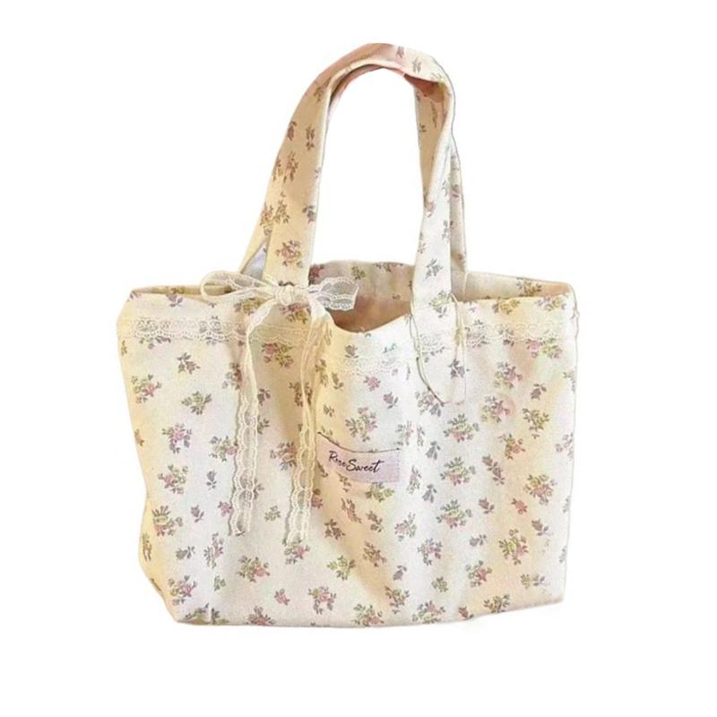 Цветочная Маленькая Свежая Сумка Через Плечо Модная Вместительная Сумка-Тоут